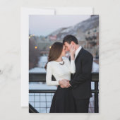 Rich Donkerblauw Zwart Wedding Save the Date (Achterkant)