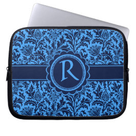 Rich Elegant Blue Floral William Morris Pattern Laptop Sleeve