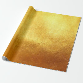 Rich Elegant Luxurous kerstGold Faux Folie Cadeaupapier