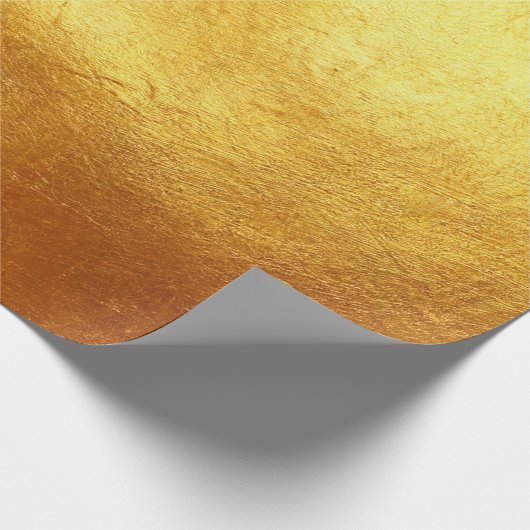 Rich Elegant Luxurous kerstGold Faux Folie Cadeaupapier (Hoek)