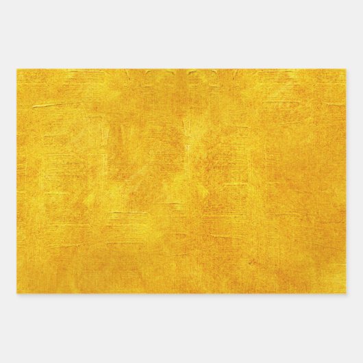 Rich Elegant Luxurous kerstGold Faux Folie Inpakpapier Vel (Voorkant 3)