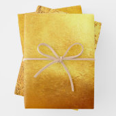 Rich Elegant Luxurous kerstGold Faux Folie Inpakpapier Vel (In situ)