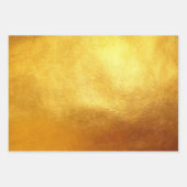 Rich Elegant Luxurous kerstGold Faux Folie Inpakpapier Vel (Voorkant)