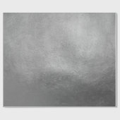 Rich Elegant Luxurous Kerstmis Silver Faux Folie Cadeaupapier (Vlak)