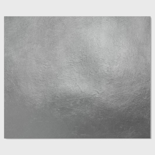 Rich Elegant Luxurous Kerstmis Silver Faux Folie Cadeaupapier (Vlak)