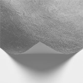 Rich Elegant Luxurous Kerstmis Silver Faux Folie Cadeaupapier (Hoek)