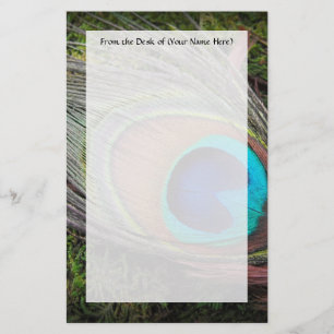 Rich, Elegant Peacock Feather Foto Briefpapier