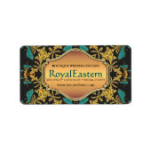 Rich Elegant Royal Eastern Blauwgroen Black Gold B Etiket (Voorkant)