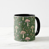 Rich Emerald Green Fungi Seamless Pattern Luxury Mok (Voorkant rechts)