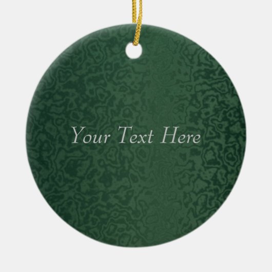 Rich Emerald Green Keramisch Ornament (Voorkant)