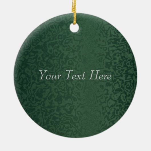 Rich Emerald Green Keramisch Ornament (Achterkant)