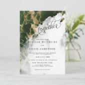 Rich Emerald Green Waterverf Geode Barefoot Bride™ (Staand voorkant)