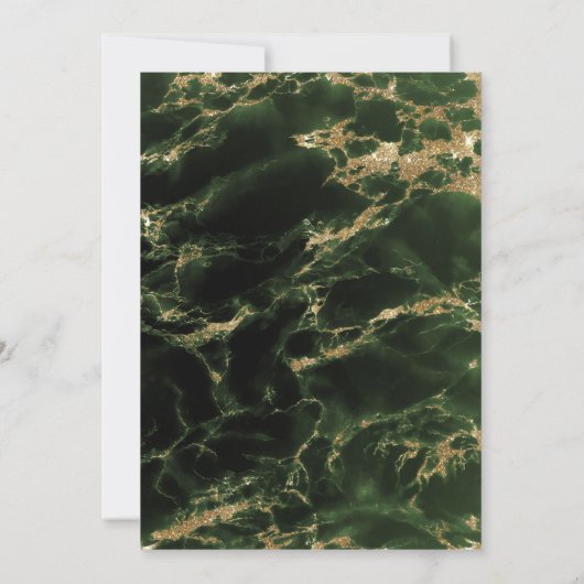 Rich Emerald Green Waterverf Geode Barefoot Bride™ (Achterkant)