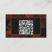 Rich Fall Autumn Wedding Details Card Moody Leaves Informatiekaartje (Achterkant)