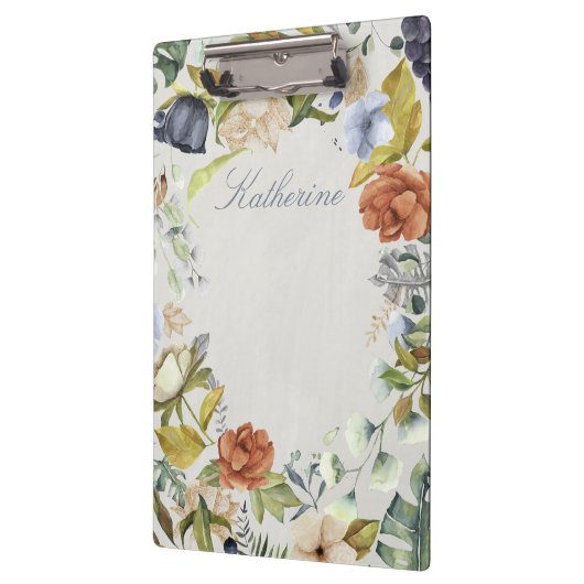 Rich Floral Border Personalized Klembord (Links)