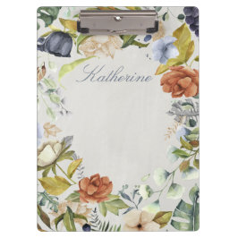Rich Floral Border Personalized Klembord