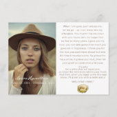 Rich Floral Funeral Memorial Herdenking sympathie Informatiekaartje (Voorkant)