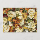 Rich Floral Funeral Memorial Herdenking sympathie Informatiekaartje (Achterkant)