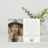 Rich Floral Funeral Memorial Herdenking sympathie Informatiekaartje (Staand voorkant)