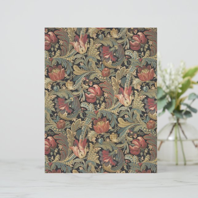 Rich Floral Tapestry Brocade Antiek Classic (Staand voorkant)