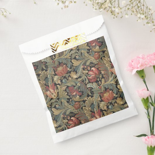 Rich Floral Tapestry Brocade Antiek Classic Bedankzakje (Gezegeld)