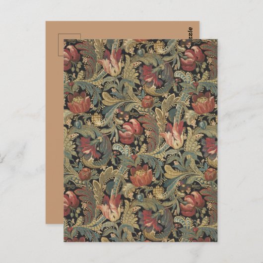 Rich Floral Tapestry Brocade Antiek Classic Briefkaart (Voorkant / Achterkant)