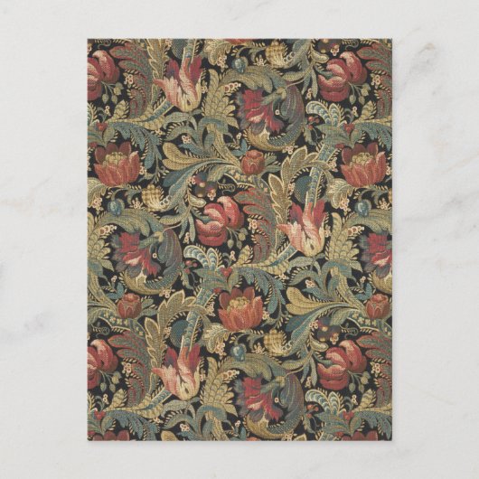 Rich Floral Tapestry Brocade Antiek Classic Briefkaart (Voorkant)