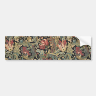 Rich Floral Tapestry Brocade Antiek Classic Bumpersticker
