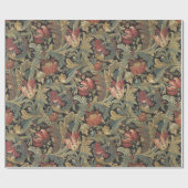 Rich Floral Tapestry Brocade Antiek Classic Cadeaupapier (Vlak)