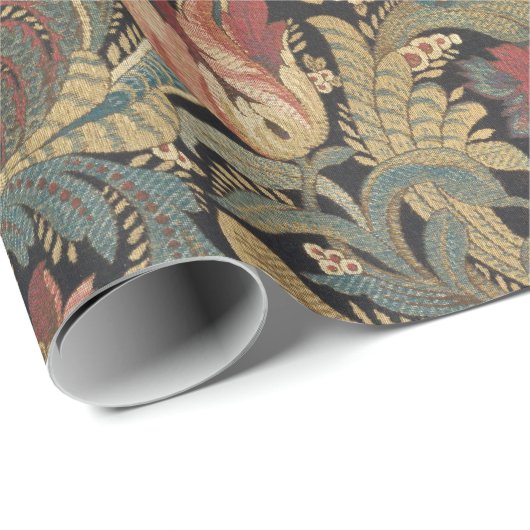 Rich Floral Tapestry Brocade Antiek Classic Cadeaupapier (Rol Hoek)