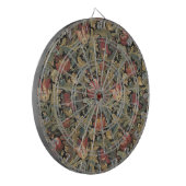 Rich Floral Tapestry Brocade Antiek Classic Dartbord (Voorkant Links)