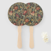 Rich Floral Tapestry Brocade Antiek Classic Handwaaier (Voorkant en achterkant)