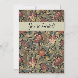 Rich Floral Tapestry Brocade Antiek Classic Kaart