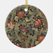 Rich Floral Tapestry Brocade Antiek Classic Keramisch Ornament (Voorkant)