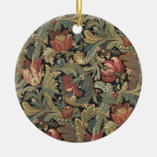Rich Floral Tapestry Brocade Antiek Classic Keramisch Ornament