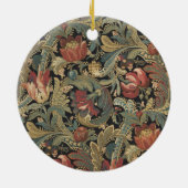 Rich Floral Tapestry Brocade Antiek Classic Keramisch Ornament (Achterkant)