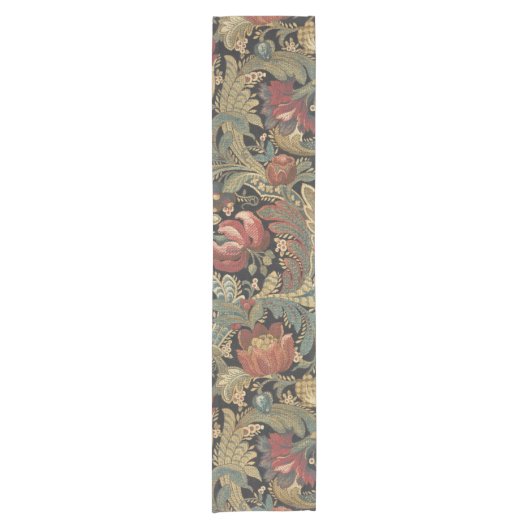 Rich Floral Tapestry Brocade Antiek Classic Korte Tafelloper (Voorkant)