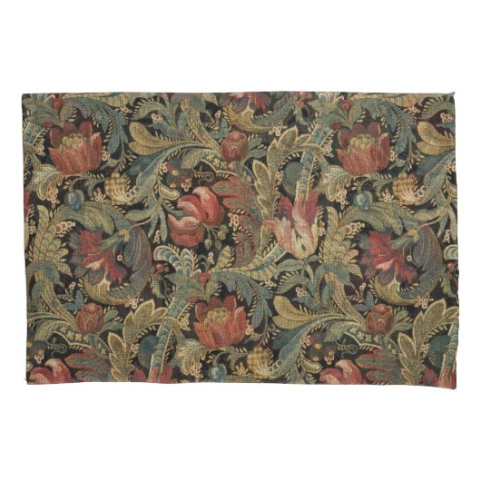 Rich Floral Tapestry Brocade Antiek Classic Kussensloop (Voorkant-Links)