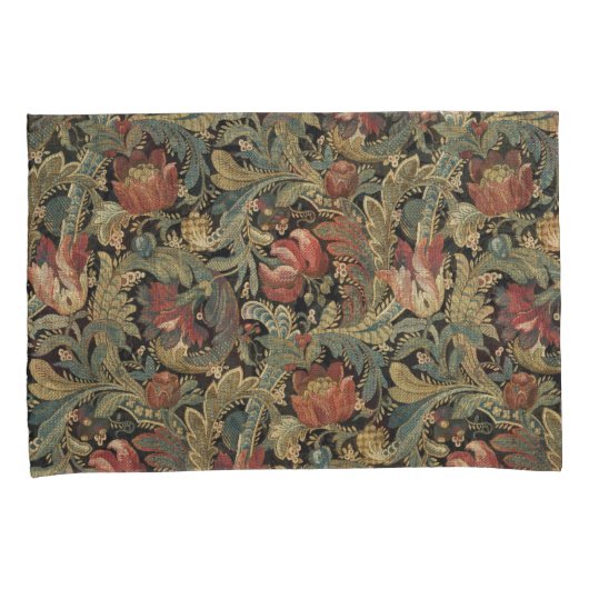 Rich Floral Tapestry Brocade Antiek Classic Kussensloop (Voorkant-Rechts)