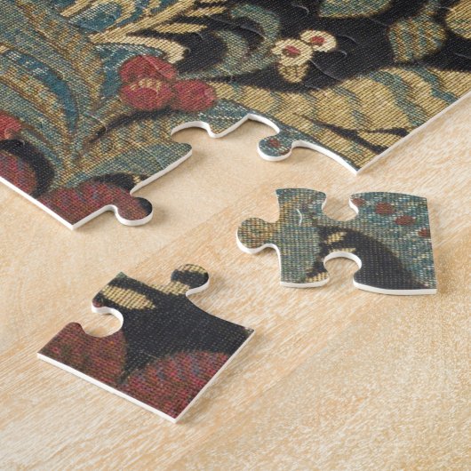 Rich Floral Tapestry Brocade Antiek Classic Legpuzzel (Zijkant)