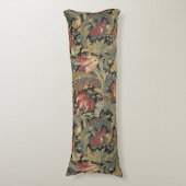 Rich Floral Tapestry Brocade Antiek Classic Lichaamskussen (Voorkant Verticaal)