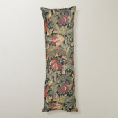 Rich Floral Tapestry Brocade Antiek Classic Lichaamskussen (Achterkant (Verticaal))