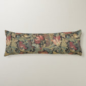 Rich Floral Tapestry Brocade Antiek Classic Lichaamskussen (Voorkant)
