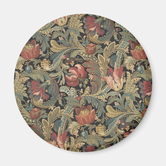 Rich Floral Tapestry Brocade Antiek Classic Magneet (Voorkant)