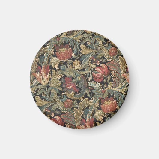 Rich Floral Tapestry Brocade Antiek Classic Magneet (Voorkant)