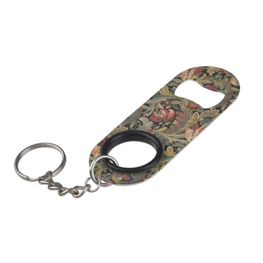 Rich Floral Tapestry Brocade Antiek Classic Mini Flessenopener (Voorkant Gekanteld)