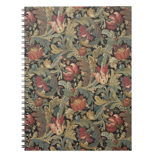 Rich Floral Tapestry Brocade Antiek Classic Notitieboek (Voorkant)
