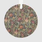 Rich Floral Tapestry Brocade Antiek Classic Ornament (achterkant)