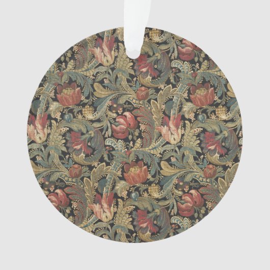 Rich Floral Tapestry Brocade Antiek Classic Ornament (voorkant)
