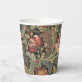 Rich Floral Tapestry Brocade Antiek Classic Papieren Bekers (Links)